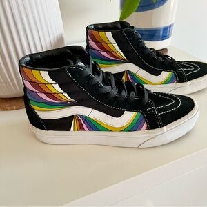 Vans Black Multicolor High-Top Sneakers